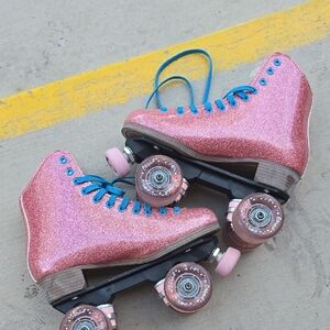 Sure-Grip Pink Glitter Roller Skates